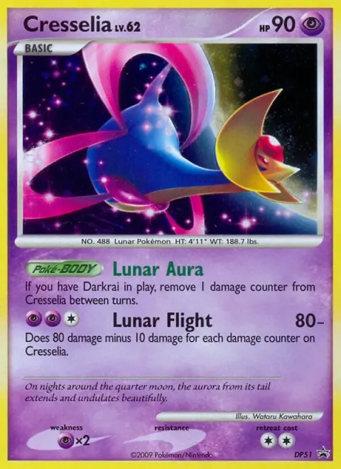 Carte Pokémon Cresselia DP51, extension Promo DP
