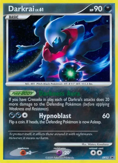 Carte Pokémon Darkrai DP52, extension Promo DP