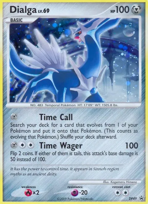 Carte Pokémon Dialga DP49, extension Promo DP