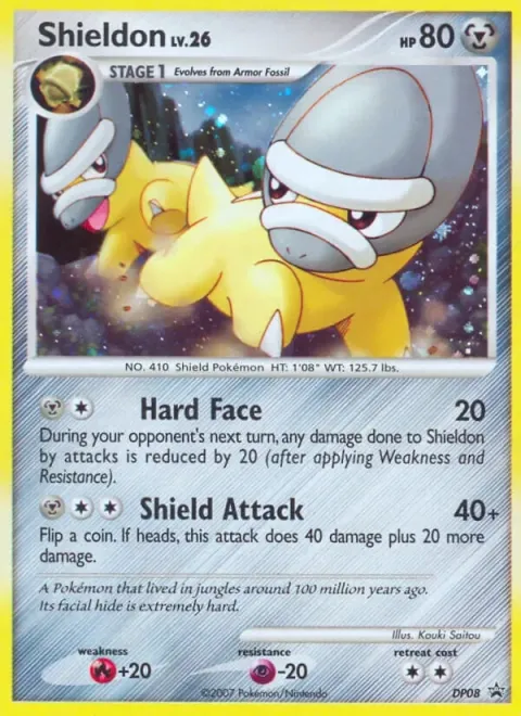 Carte Pokémon Dinoclier DP08, extension Promo DP