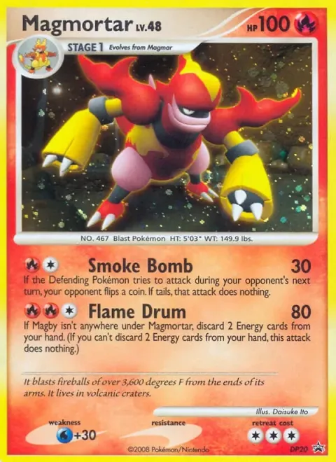 Carte Pokémon Maganon DP20, extension Promo DP