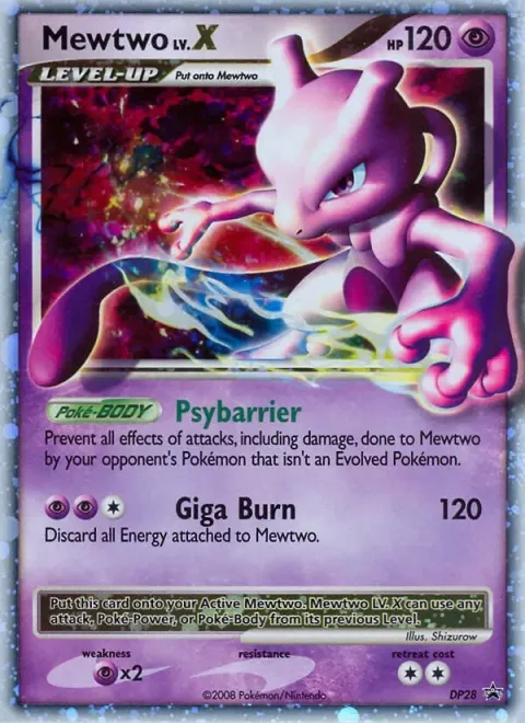 Carte Pokémon Mewtwo DP28, extension Promo DP