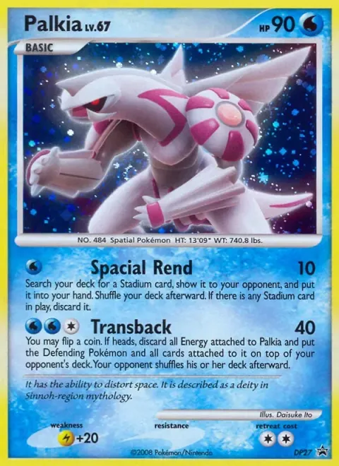 Carte Pokémon Palkia DP27, extension Promo DP