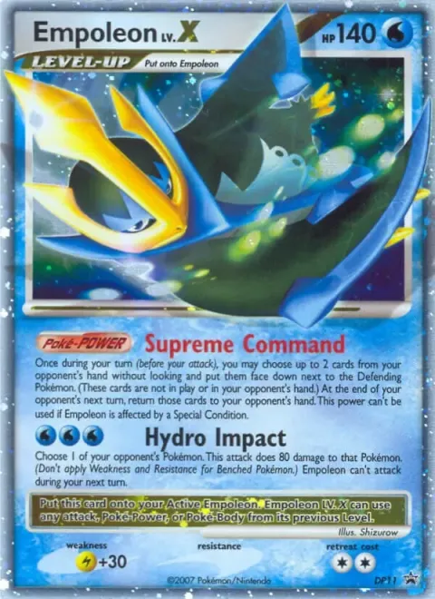 Carte Pokémon Pingoléon DP11, extension Promo DP