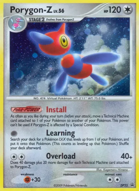 Carte Pokémon Porygon-Z DP35, extension Promo DP
