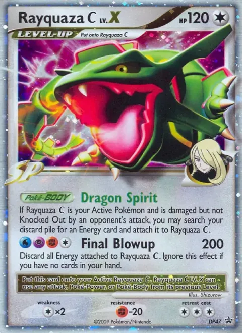 Carte Pokémon Rayquaza C DP47, extension Promo DP