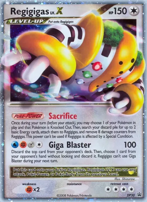 Carte Pokémon Regigigas DP30, extension Promo DP