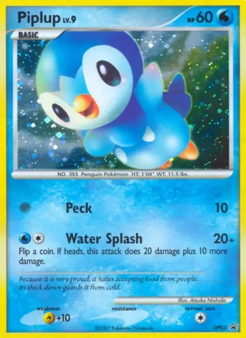 Carte Pokémon Tiplouf DP03, extension Promo DP