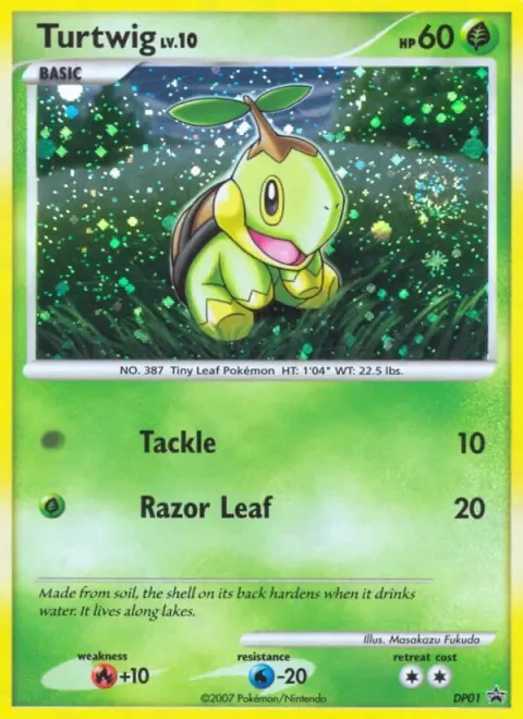 Carte Pokémon Tortipouss DP01, extension Promo DP