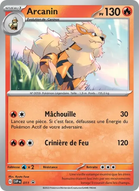 Carte Pokémon Arcanin 011, extension SVP Black Star Promos