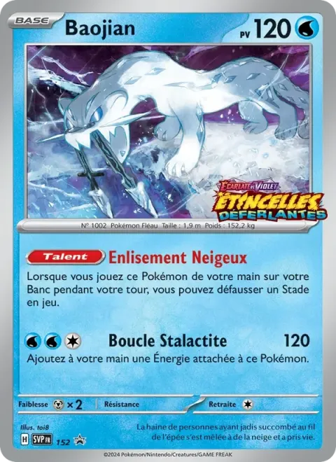 Carte Pokémon Baojian 152, extension SVP Black Star Promos