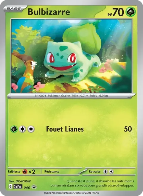 Carte Pokémon Bulbizarre 046, extension SVP Black Star Promos