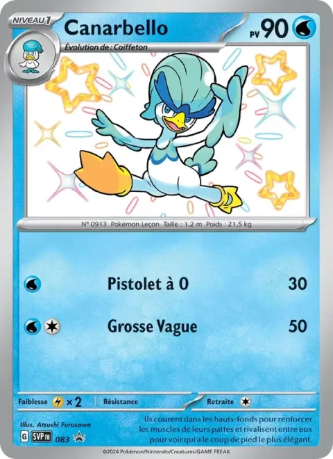 Carte Pokémon Canarbello 083, extension SVP Black Star Promos