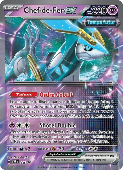 Carte Pokémon Chef-de-Fer-ex 146, extension SVP Black Star Promos
