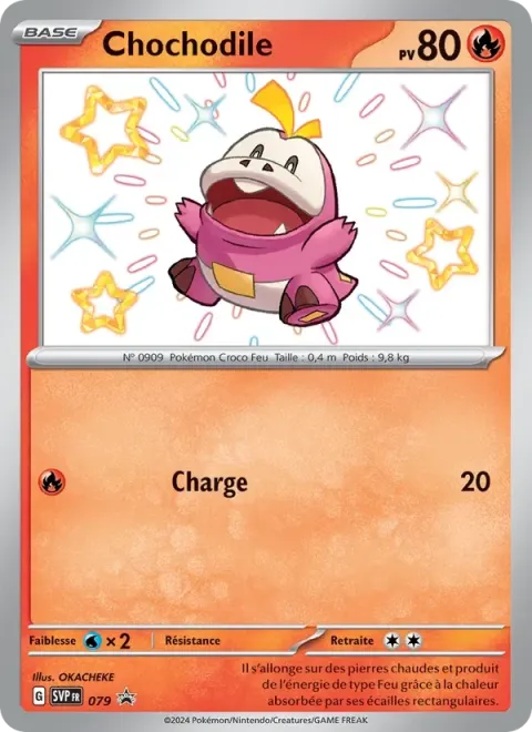 Carte Pokémon Chochodile 079, extension SVP Black Star Promos