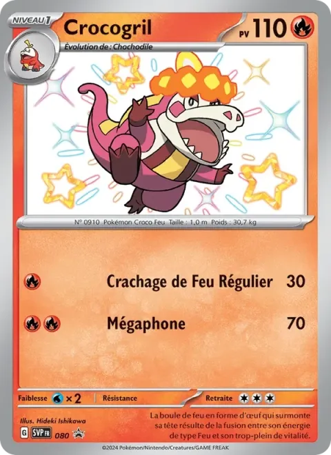 Carte Pokémon Crocogril 080, extension SVP Black Star Promos