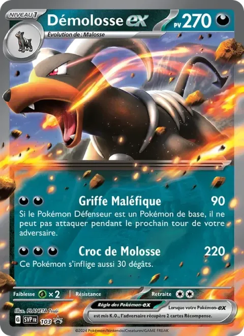 Carte Pokémon Démolosse-ex 103, extension SVP Black Star Promos