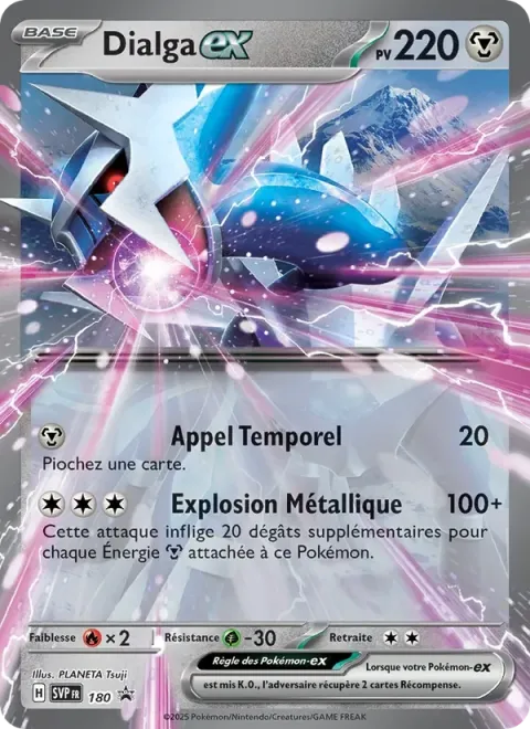 Carte Pokémon Dialga-ex 180, extension SVP Black Star Promos