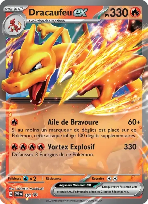 Carte Pokémon Dracaufeu-ex 161, extension SVP Black Star Promos