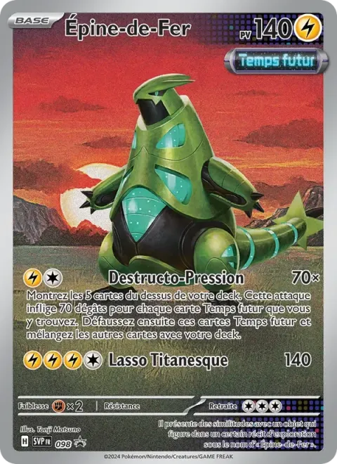 Carte Pokémon Épine-de-Fer 098, extension SVP Black Star Promos