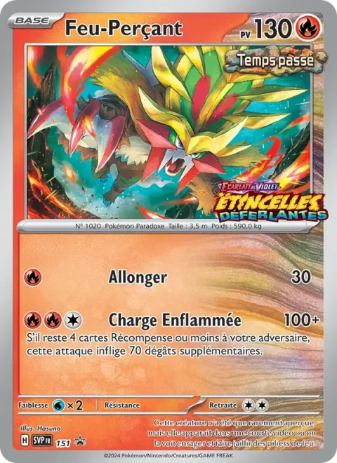 Carte Pokémon Feu-Perçant 151, extension SVP Black Star Promos