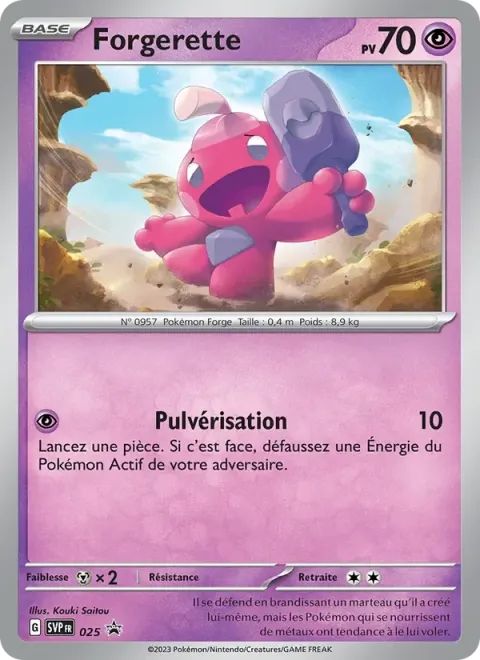 Carte Pokémon Forgerette 025, extension SVP Black Star Promos
