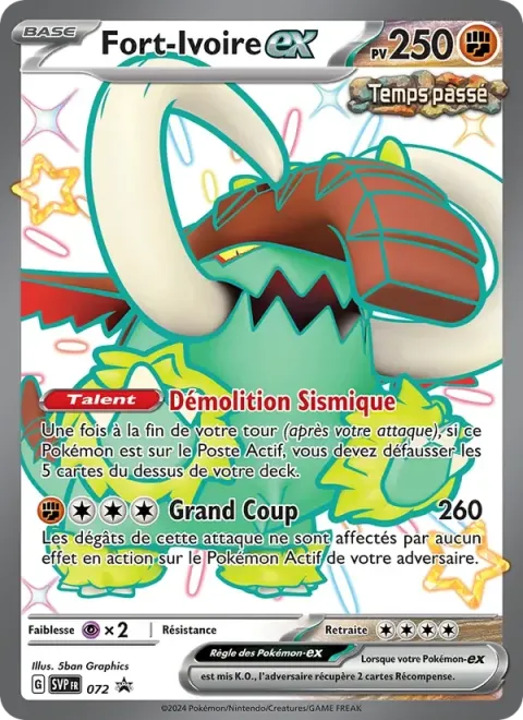 Carte Pokémon Fort-Ivoire-ex 072, extension SVP Black Star Promos