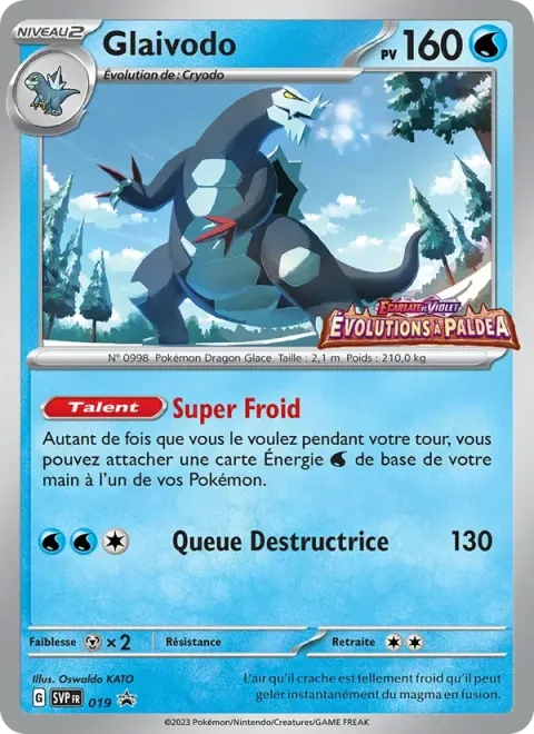 Carte Pokémon Glaivodo 019, extension SVP Black Star Promos