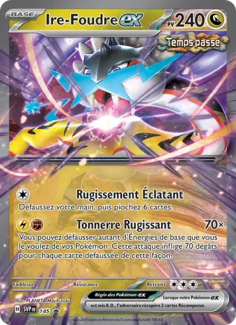Carte Pokémon Ire-Foudre-ex 145, extension SVP Black Star Promos
