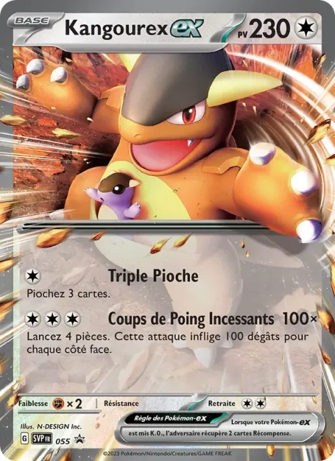Carte Pokémon Kangourex-ex 055, extension SVP Black Star Promos