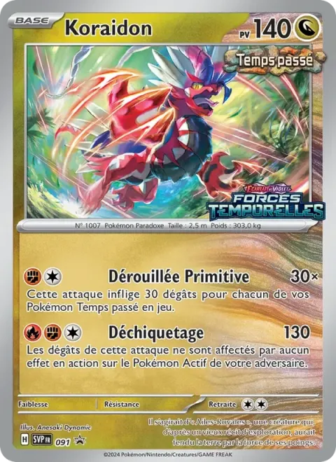 Carte Pokémon Koraidon 091, extension SVP Black Star Promos