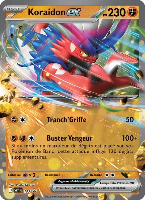 Carte Pokémon Koraidon-ex 197, extension SVP Black Star Promos