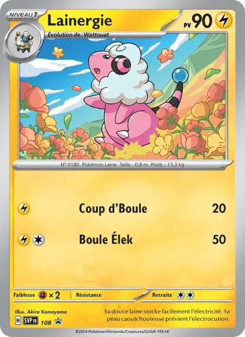 Carte Pokémon Lainergie 108, extension SVP Black Star Promos