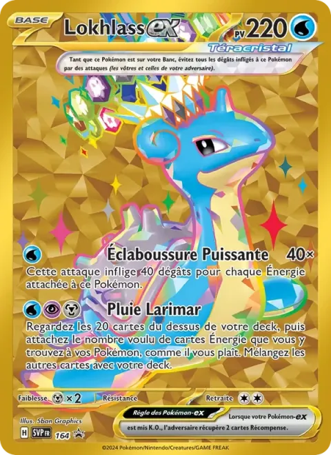 Carte Pokémon Lokhlass-ex 164, extension SVP Black Star Promos