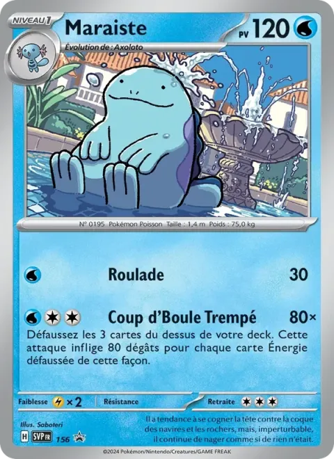 Carte Pokémon Maraiste 156, extension SVP Black Star Promos