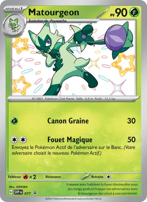 Carte Pokémon Matourgeon 077, extension SVP Black Star Promos