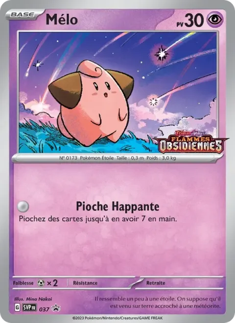 Carte Pokémon Mélo 037, extension SVP Black Star Promos