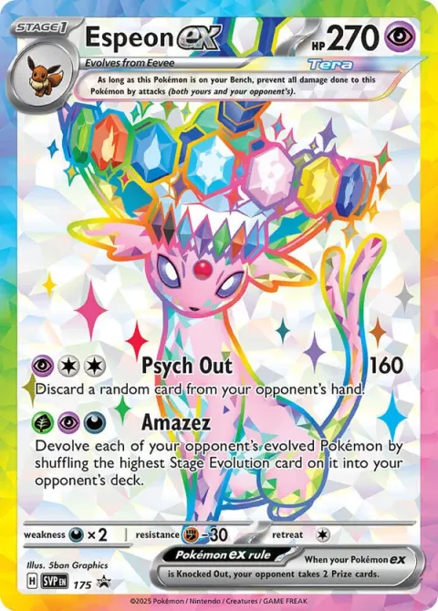 Carte Pokémon Mentali-ex 175, extension SVP Black Star Promos