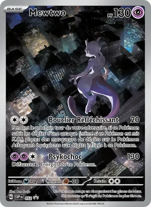 Carte Pokémon Mewtwo 052, extension SVP Black Star Promos