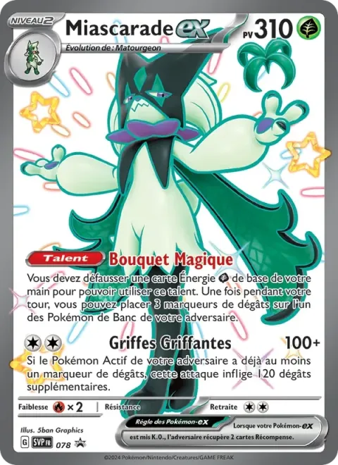 Carte Pokémon Miascarade-ex 078, extension SVP Black Star Promos