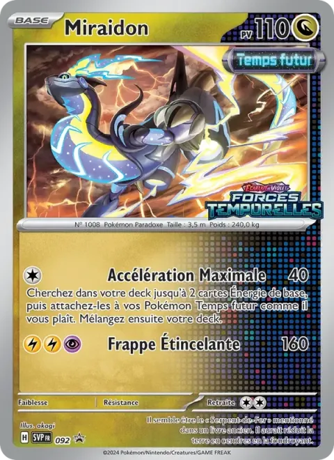 Carte Pokémon Miraidon 092, extension SVP Black Star Promos