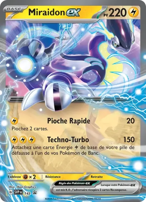 Carte Pokémon Miraidon-ex 143, extension SVP Black Star Promos