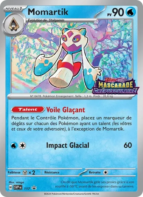 Carte Pokémon Momartik 117, extension SVP Black Star Promos