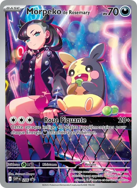 Carte Pokémon Morpeko de Rosemary 206, extension SVP Black Star Promos