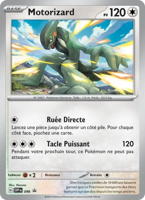 Carte Pokémon Motorizard 096, extension SVP Black Star Promos
