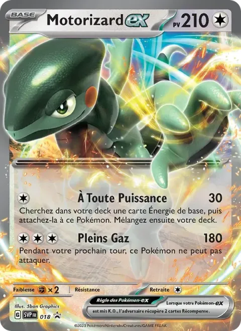 Carte Pokémon Motorizard-ex 018, extension SVP Black Star Promos