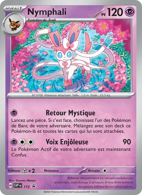 Carte Pokémon Nymphali 172, extension SVP Black Star Promos