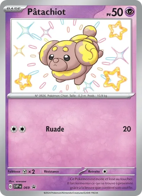 Carte Pokémon Pâtachiot 069, extension SVP Black Star Promos