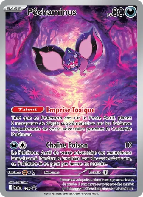 Carte Pokémon Pêchaminus 129, extension SVP Black Star Promos