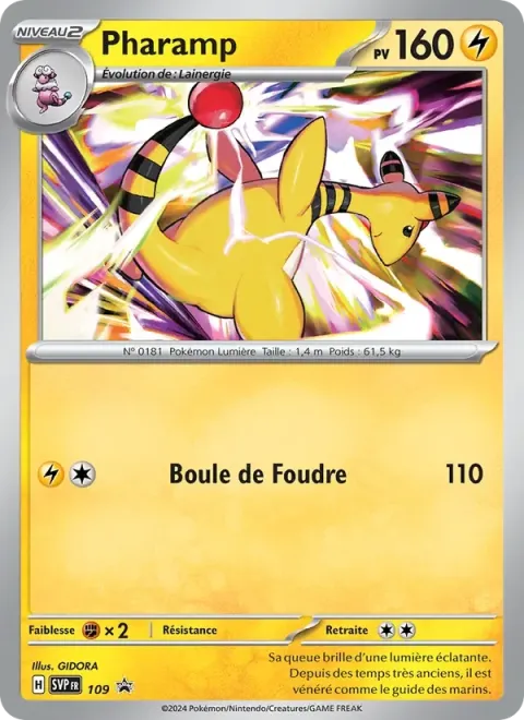 Carte Pokémon Pharamp 109, extension SVP Black Star Promos